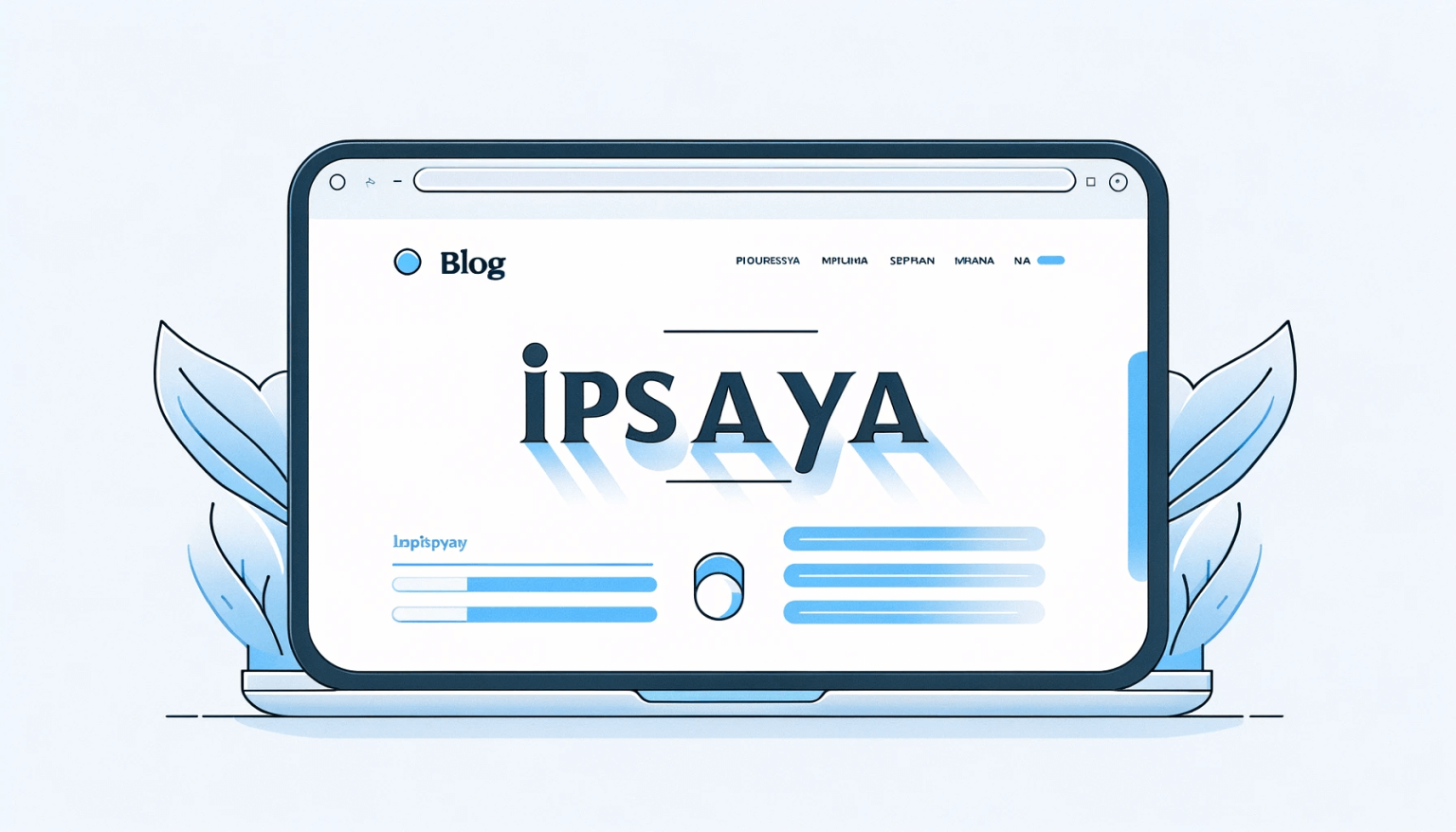 Ipsaya homepage illustration showcasing its blog interface and network tools.